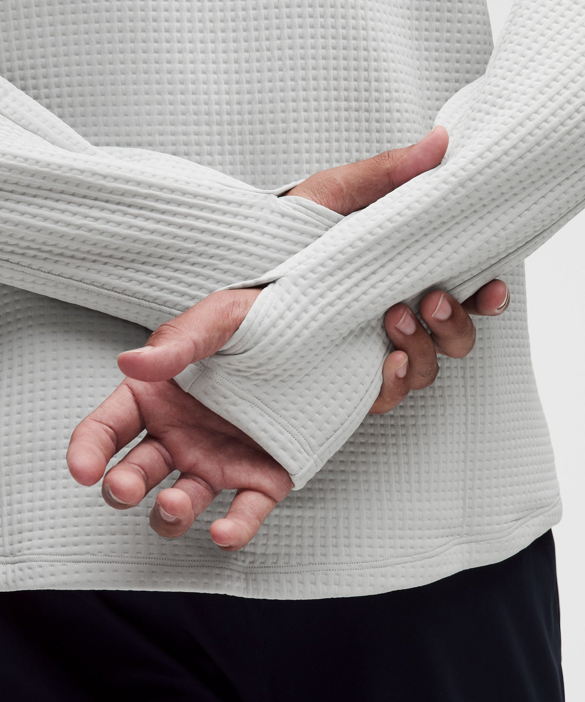 Waffle-Knit Half Zip