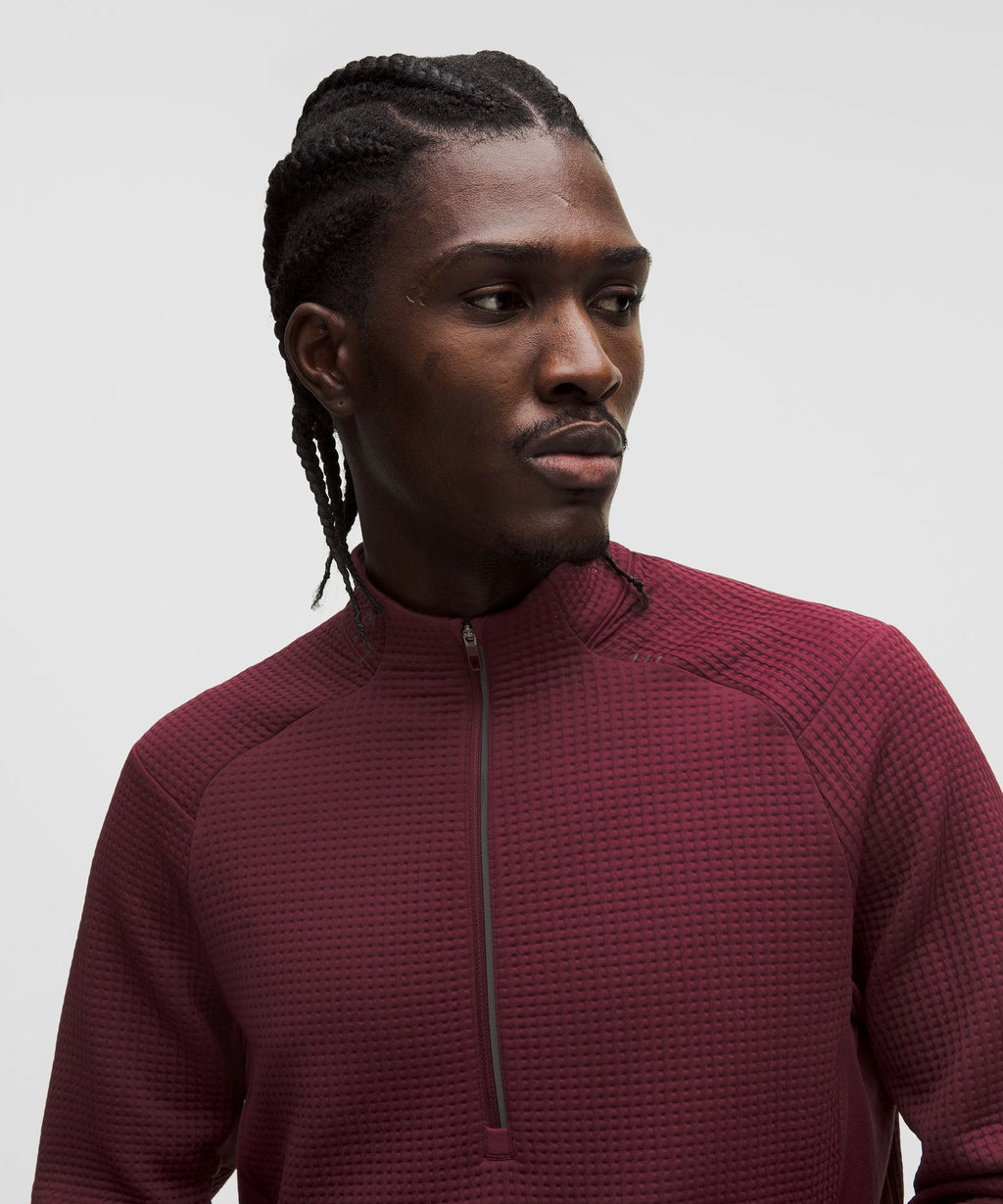 Waffle-Knit Half Zip