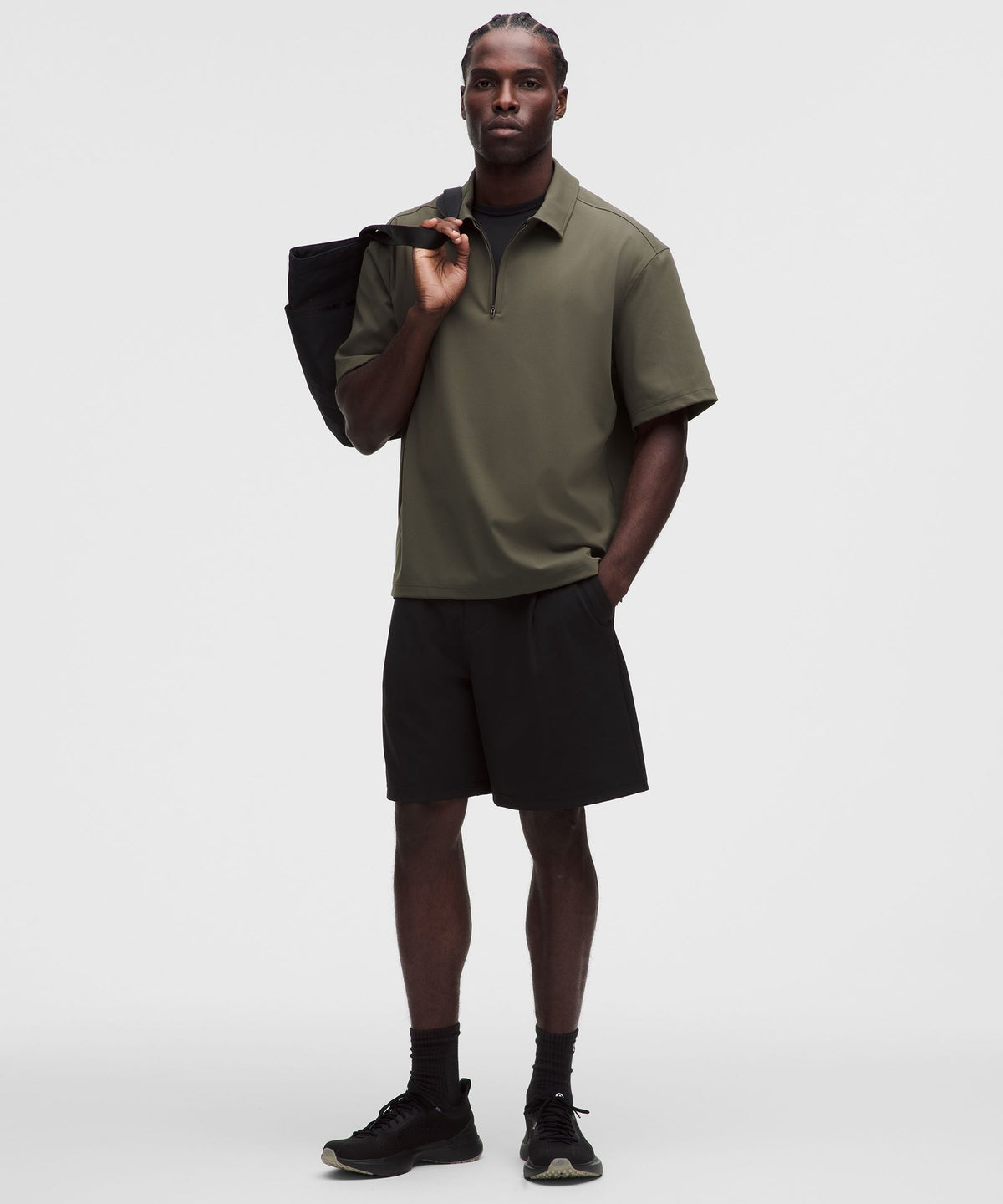 Daydrift Oversized Zip-Neck Polo Shirt