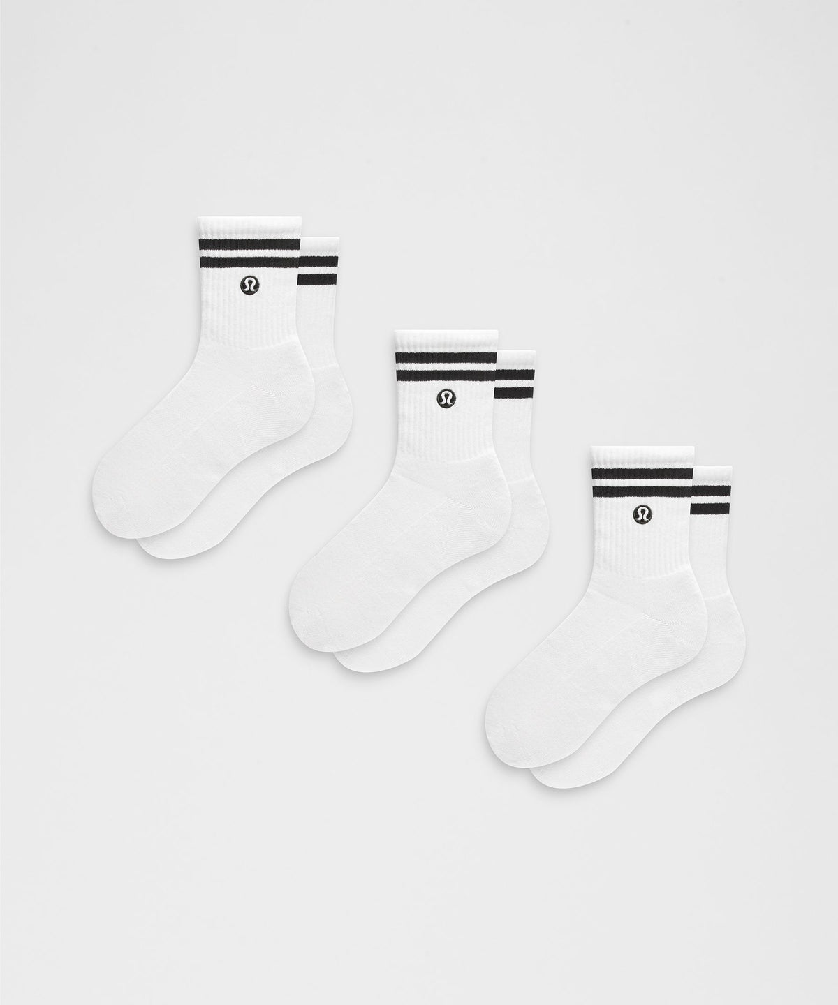 Unisex Daily Essential Quarter Socks 3 PackStripe