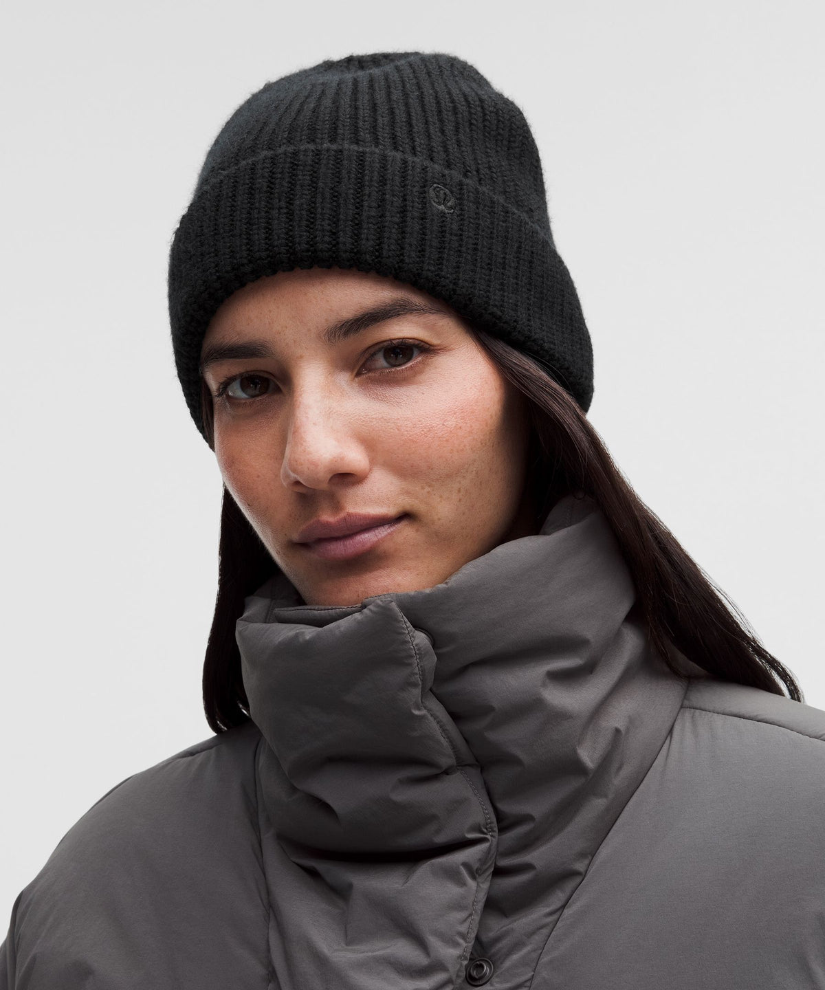 Close-Fit Wool-Blend Ribbed Knit BeanieEmbroidered Logo