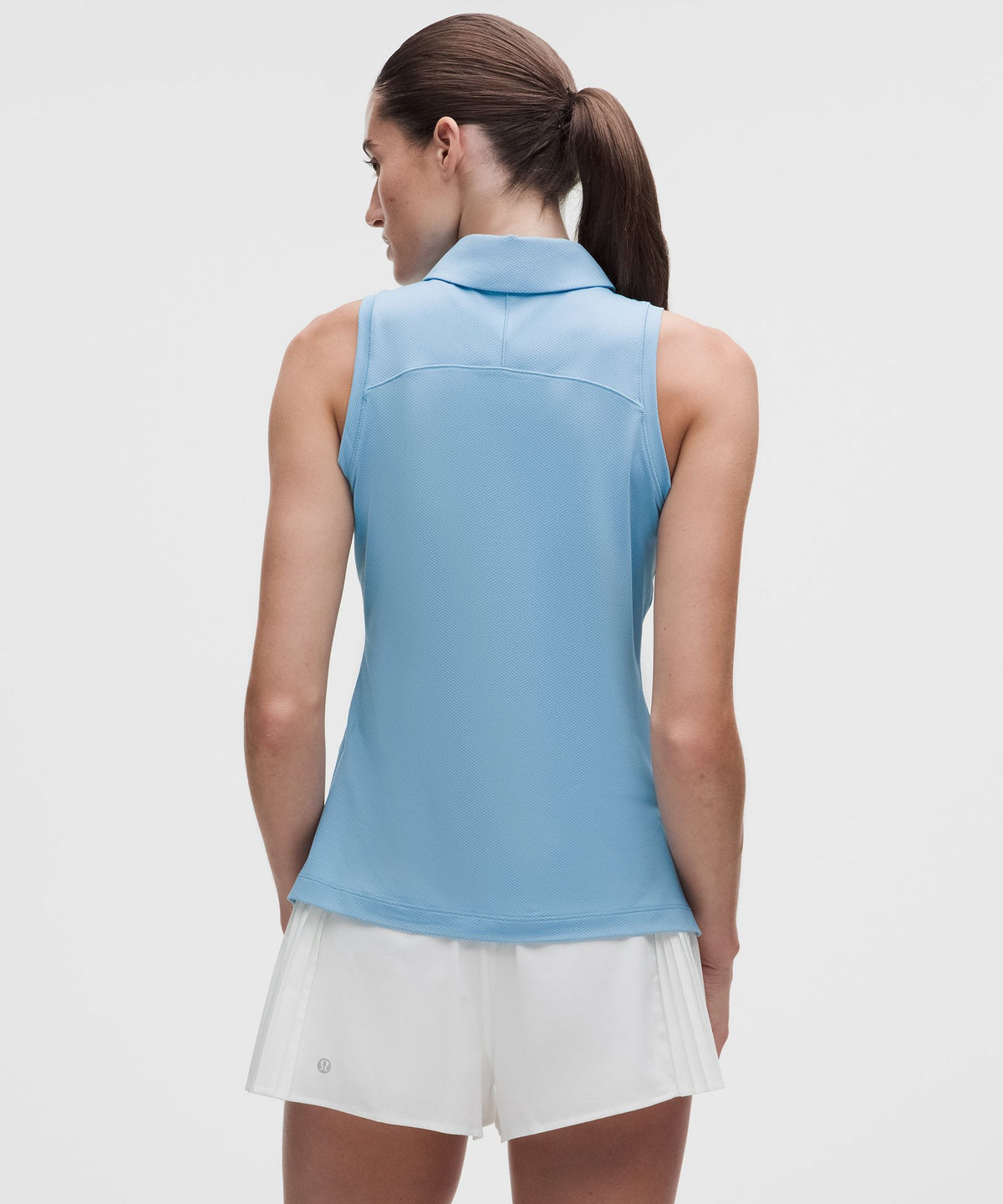 Quick-Dry Sleeveless Polo Shirt Straight HemLogo
