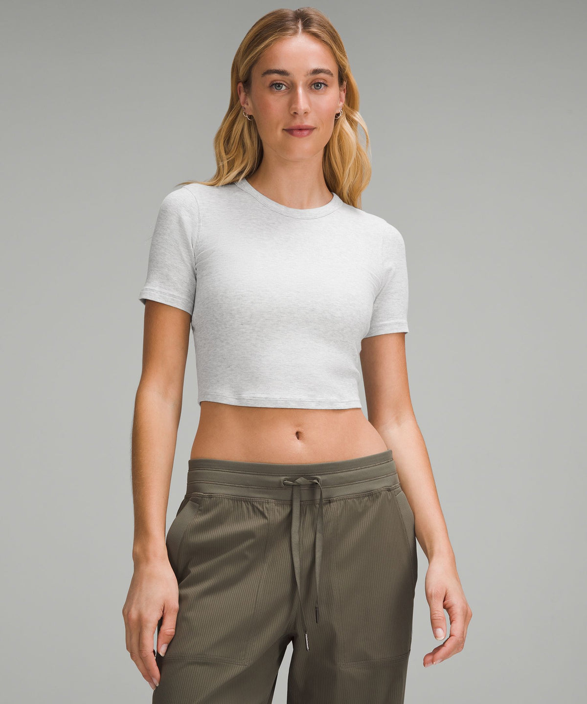 Hold Tight Straight-Hem Cropped T-Shirt
