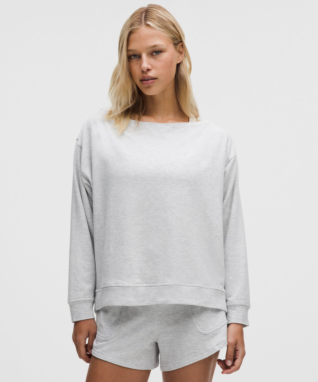 BeCalm Oversized Boatneck Long-Sleeve Shirt