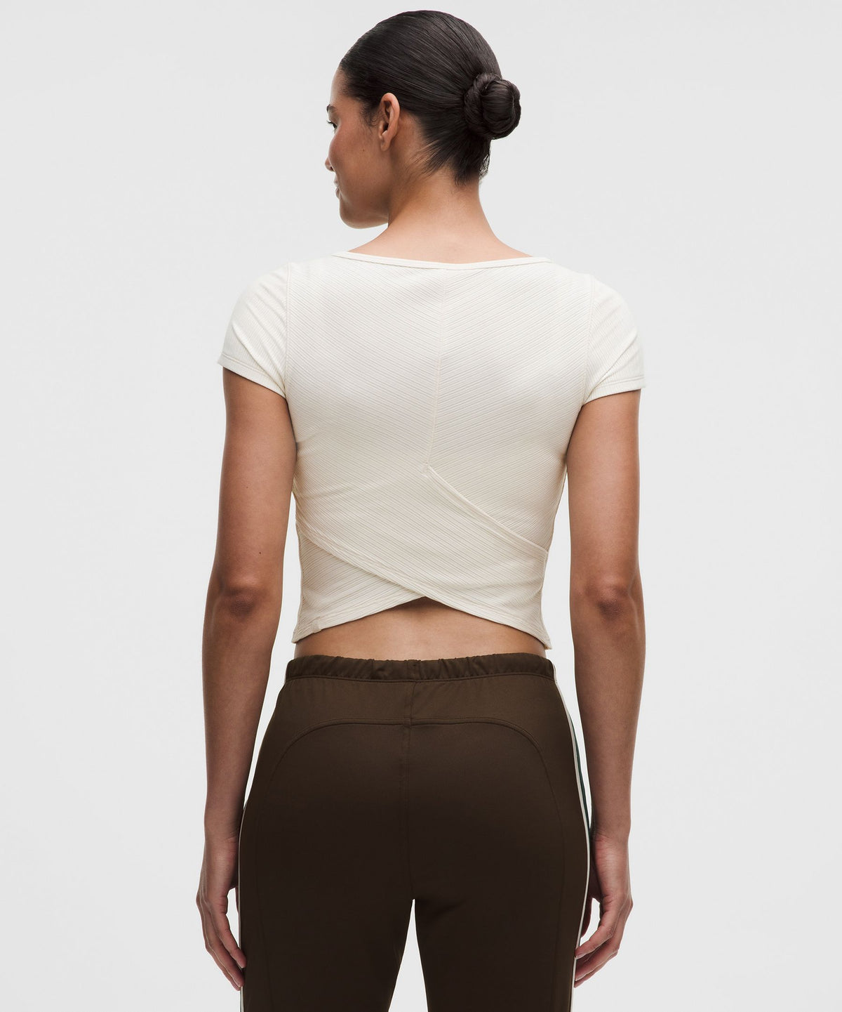 Hold Tight Micro-Rib Cross-Back T-Shirt