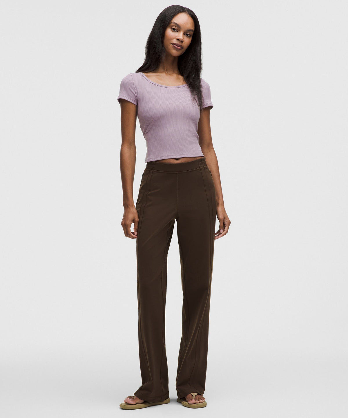Hold Tight Micro-Rib Cross-Back T-Shirt