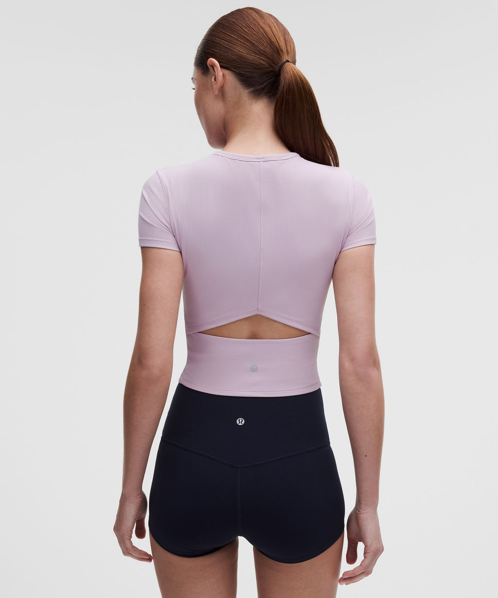 All It Takes Ribbed Keyhole Short-Sleeve Shirt