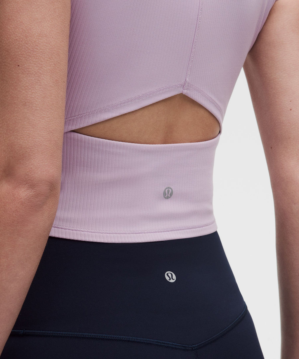 All It Takes Ribbed Keyhole Short-Sleeve Shirt