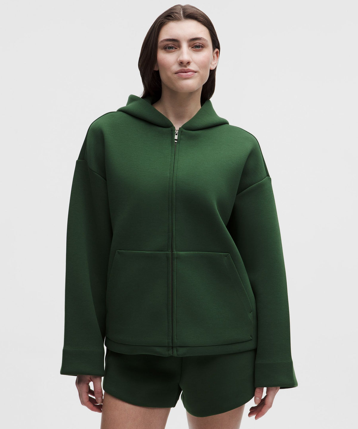 Sleek Spacer Full-Zip Hoodie