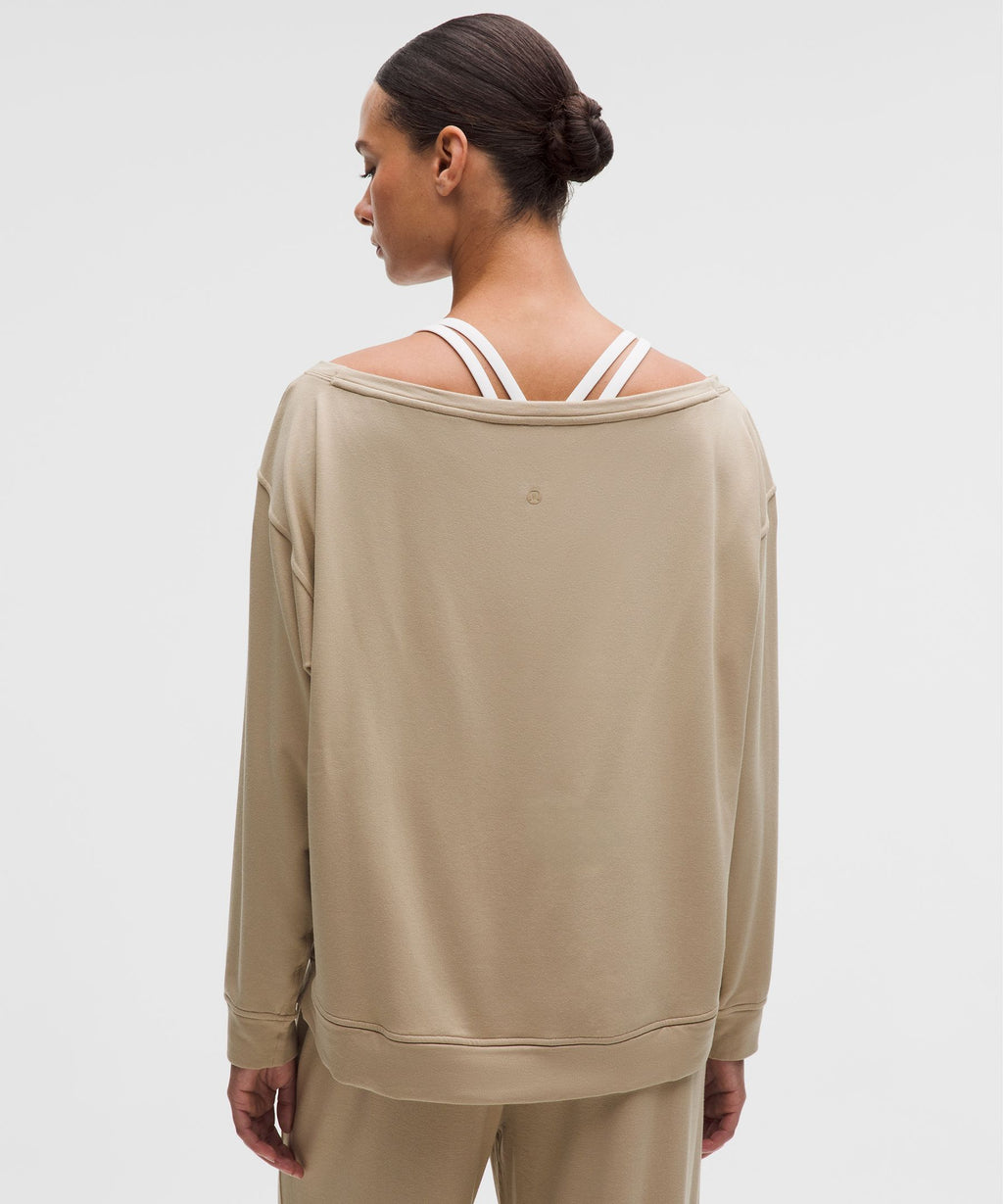 BeCalm Oversized Boatneck Long-Sleeve Shirt
