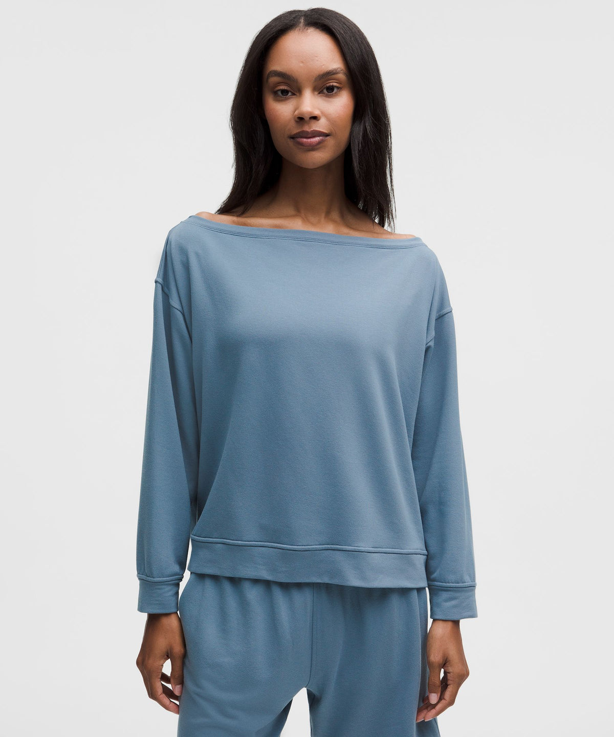 BeCalm Oversized Boatneck Long-Sleeve Shirt