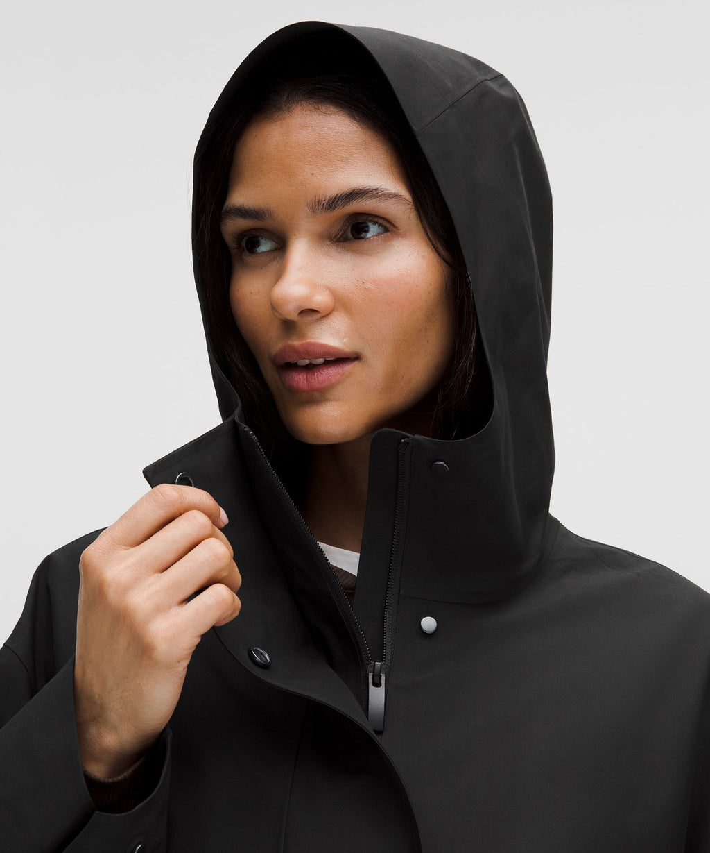 Oversized Cocoon Rain Coat
