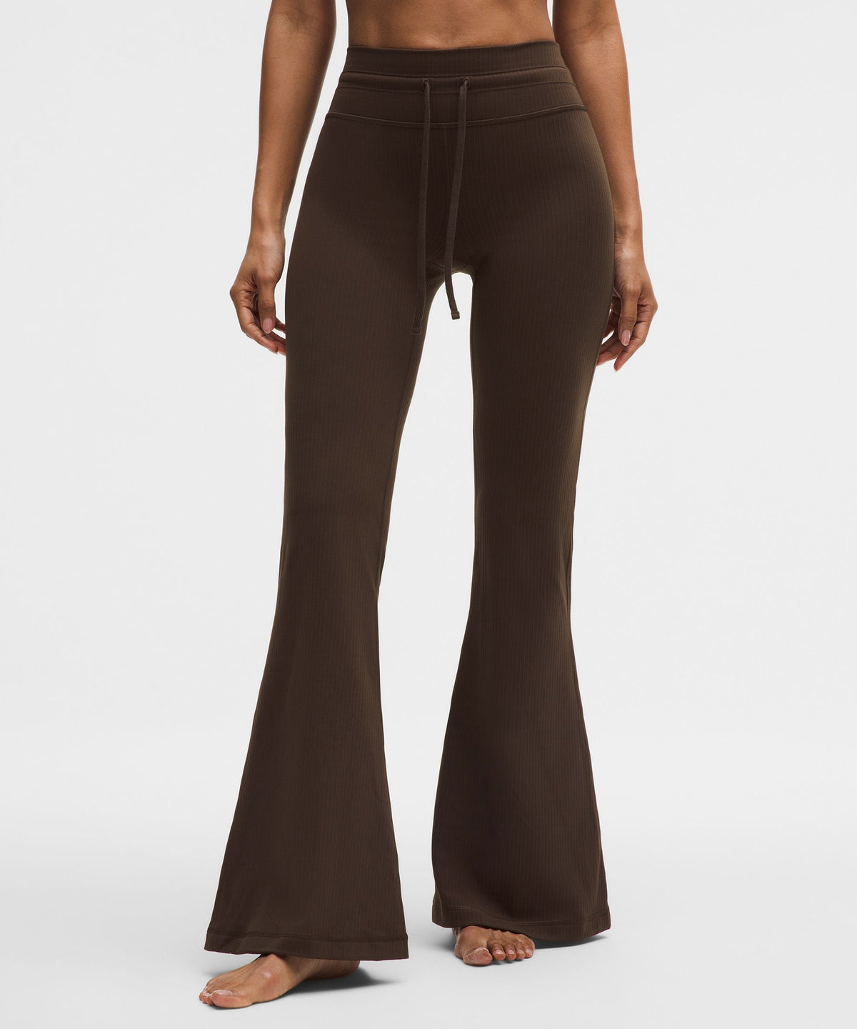 Groove High-Rise Ribbed Wide-Flare Pant