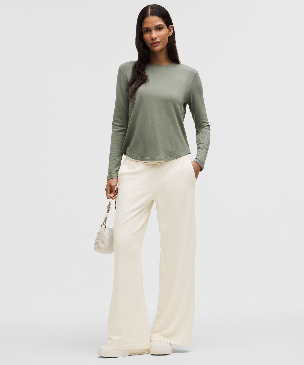 BeCalm Mid-Rise Wide-Leg Pant