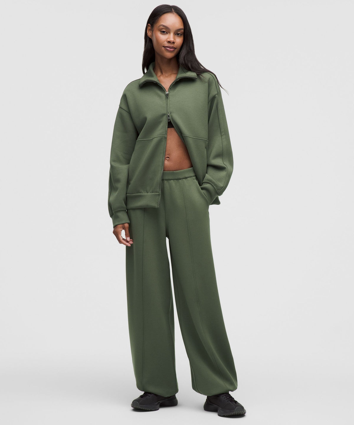 Smooth Spacer High-Rise Wide-Leg PantRegular