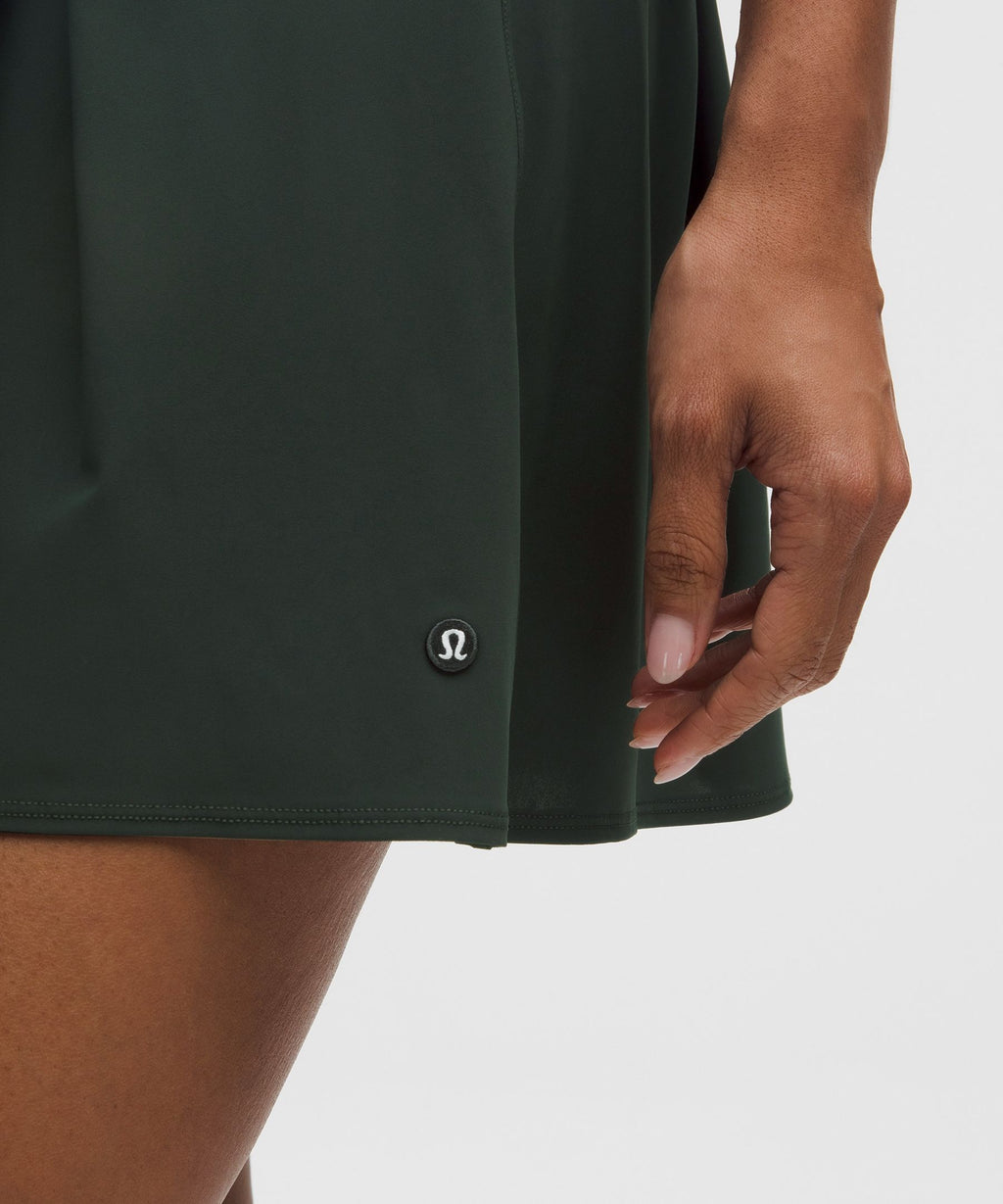 Angled-Pleat High-Rise Tennis Skirt