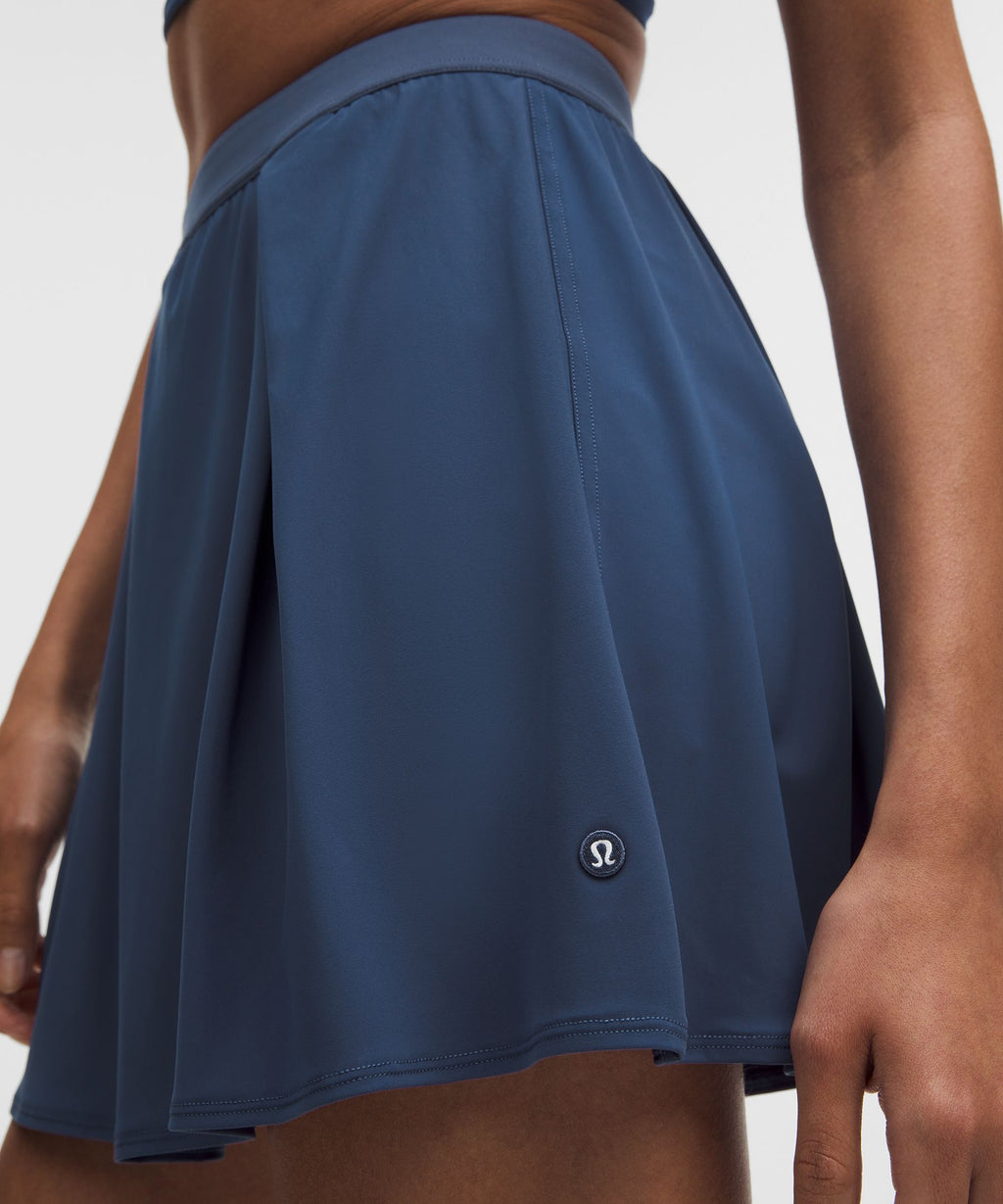 Angled-Pleat High-Rise Tennis Skirt